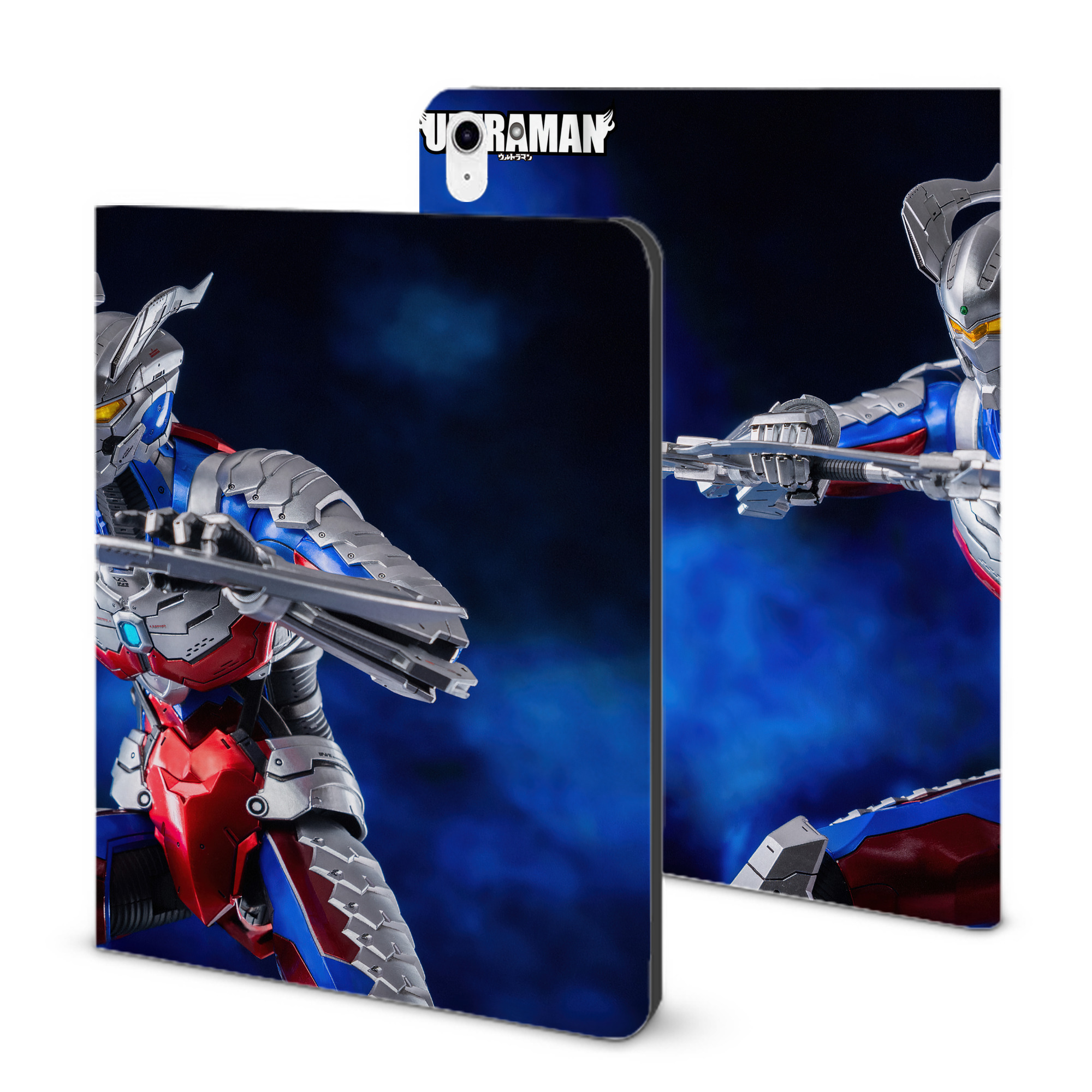 （画像用） ウルトラマン Ultraman IPad ケース ブック型 PUレザー TPU 耐衝撃 軽量 薄型 ペン収納なし 全面保護 IPad 各モデル対応